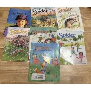 Vintage 1990's Lot of 7 Children's Magazines - Spider the magazine for children